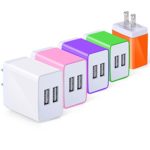 USB Wall Charger (White Pink Purple Green Orange)