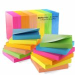 Sticky Notes 3×3, Bright Colorful Stickies, 12 Pads 1200 Sheets Total, Strong Sticking Memo Pads, 6 Colors (Yellow, Green, Blue, Orange, Pink, Rose) (Renewed)