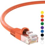InstallerParts Ethernet Cable CAT6 Cable UTP Booted 75 FT – Orange – Professional Series – 10Gigabit/Sec Network/High Speed Internet Cable, 550MHZ
