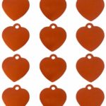 TheAwristocrat 12 Pack Blank Pet ID Tags for Dogs & Cats Wholesale – Select from a Variety of Shapes & Colors (Orange, Heart)