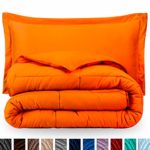 Bare Home Comforter Set – Twin/Twin Extra Long – Goose Down Alternative – Ultra-Soft – Premium 1800 Series – Hypoallergenic – All Season Breathable Warmth (Twin/Twin XL, Orange)