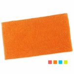 Purpleclay 100% Chenille Bath Mat Non Slip Machine Washable for Bathroom Kitchen Pet Living and Play Room in Vibrant Color (Large 20″x31.5″, Tangerine Orange)