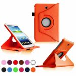 Kingsource (TM) Samsung Galaxy Tab 3 7.0 Case-360 Rotating Leather Stand Case Cover for Galaxy Tab 3 7.0 SM-T210R and SM-T217S 7-Inch P3200 Tablet Color orange