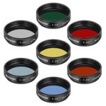 Neewer 1.25 inches Telescope Moon Filter, CPL Filter, 5 Color Filters Set(Red, Orange, Yellow, Green, Blue), Eyepieces Filters for Enhancing Definition and Resolution in Lunar Planetary Observation