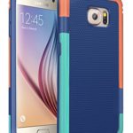 Galaxy S6 Case, TILL(TM) 3 Color Hybrid Dual Layer Shockproof Case [Extra Front Raised Lip] Soft TPU & Hard PC Bumper Protective Case Cover for Samsung Galaxy S6 S VI G9200 GS6 [Blue]