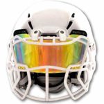 EliteTek Color Football & Lacrosse Eye-Shield Facemask Visor – Fits Youth & Adult Helmets (Clear Orange Colored)