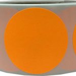Fluorescent Orange Color Coding Labels for Organizing Inventory 2 Inch Round Circle Dots 500 Total Adhesive Stickers On A Roll