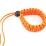 AKOAK Braided 550 Paracord Adjustable Camera Wrist Strap,Safety Strap for Video Camcorder,Binoculars and DSLR Camera,Orange