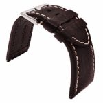 TIME4BEST Quick Release Vintage Italian Leather Watch Band Strap Color Sewn Stitching 20mm 22mm 24mm