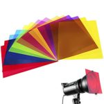14 Pack Colored Overlays Transparency Color Film Plastic Sheets Correction Gel Light Filter Sheet, 8.5 by 11 Inch,7 Assorted Colors