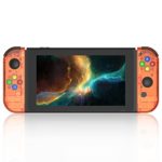 BASSTOP [Update Version] NS Joycon Handheld Controller Housing DIY Replacement Shell Case for Nintendo Switch Joy-Con (L/R) Without Electronics (Joycon-Fire Orange)