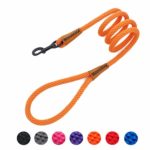 lynxking Braided Rope Dog Leashes Pet Dog Lead Leash Dog Traction Rope Leashes Dog Walking Training Lead for Medium Large Dogs (6Feet Orange)