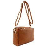 Triple Zip Small Crossbody Bag