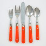 Ginkgo International Le Prix 20-Piece Stainless Steel Flatware place Setting, Persimmon, Service for 4
