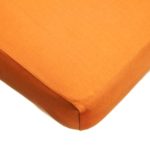 TL Care Supreme 100% Natural Cotton Jersey Knit Fitted Crib Sheet for Standard Crib and Toddler Mattresses, Orange, 28″ x 52″, Soft Breathable, for Boys and Girls