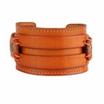 Mens Retro Style Leather Bracelet Brown Leather Men’s Cuff Bracelet Handmade Vintage Rope Bracelet. for Men Women Wristband