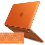 IBENZER MacBook Pro 13 Inch Case 2019 2018 2017 2016 Release A2159 A1989 A1706 A1708, Soft Touch Hard Case Shell Cover for Apple MacBook Pro 13.3 with/Without Touch Bar, Orange, MMP13T-OR+1A