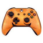 eXtremeRate Chrome Orange Edition Front Housing Shell Faceplate for Xbox One S & Xbox One X Controller (Model 1708)