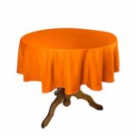 Good Sun Tablecloth 70- Inch Round Polyester Waterproof Tablecloth (Orange)