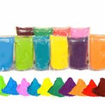 Holi Color Powder 10 Pack Colors x 1 LB Each. Premium high Quality Vibrant Colors Red, Yellow, Blue, Pink, Dark Green, Purple, Orange, Lime Green, Fuchsia,Teal
