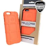 Case for iPhone 7 / iPhone 8, with TJS [Tempered Glass Screen Protector], Magpul [Field] MAG845 Polymer Case Cover Retail Packaging Compatible Apple iPhone 7/iPhone 8 4.7″ inch (Orange)