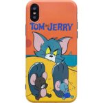 Ultra Slim Soft TPU Tom & Jerry Case for Apple iPhone XR iPhoneXR 6.1 Cat Kitty Mouse Naughty Disney Cartoon Orange Color Cute Lovely Special Fun Hot Gift Kids Teens Girls Daughter Boys