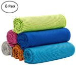 IDEATECH Instant Cooling Towels, 40″x12″ Chilly Towels -UPF 50+ Cooling Ice Towels for Sports, Workout, Fitness, Gym, Yoga, Pilates, Travel, Camping