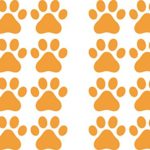 Yadda-Yadda Design Co. Dog Paw Prints – Matte Finish Vinyl Decal Sticker Walls, Electronics (Color Variations Available) (16, Orange)