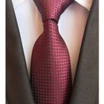 Elfeves Men Modern Tartan Formal Ties Checks Plaid Gingham Pattern Woven Necktie