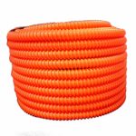 HydroMaxx Flexible Corrugated PVC Non-Split Tubing and Convoluted Wire Loom – UV Stabilized – Rated for Outdoor Use (2″ dia x 50 ft, Orange)