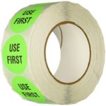TapeCase INVLBL-038 “Use First” Inventory Control Label in Green [Pack of 1000] – 2 in. Circular Label for Marking, Color Coding, Notating Inventory Items