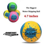 Wave Runner Soft Foam Water Ball Our Largest Water Skipping Ball | 2-Tone Orange Blue Color | Great Sensory Learning Toy | Kids & Adult Safe | Great to Skip Fun at Beach Lake Pool (Orange/Blue)