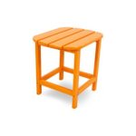 POLYWOOD SBT18TA South Beach 18″ Outdoor Side Table, Tangerine