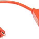 AmazonBasics 12/3 Outdoor Extension Cord with 3 Outlets, Orange, 2 Foot