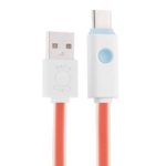 LUQIN USB to Type-C Flash Data Sync Charge Cable 1m USB to USB-C/Type-C Noodle Jelly Data Sync Charging Cable (Black) (Color : Orange)