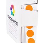 ChromaLabel 1/2 Inch Round Color Coding Labels | 1,000/Box (Orange)