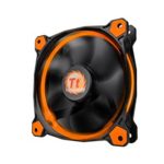 Thermaltake Ring 12 High Static Pressure 120mm Circular LED Case Radiator Cooling Fan CL-F038-PL12OR-A Orange