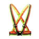A-SAFETY Reflective Vest, Fully Adjustable & Multi-Purpose: Running, Cycling, Motorcycle Safety, Dog Walking – High Visibility Neon Colors,Yellow-Orange Mixed