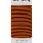 Copper Orange Color Match No-Metal 4mm Hair Elastics for Redheads Ponytail Holders – 24 Hair Ties (Copper)
