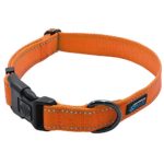 Max and Neo NEO Nylon Buckle Reflective Dog Collar – We Donate a Collar to a Dog Rescue for Every Collar Sold (Large, Orange)