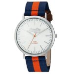 Superdry Men’s ‘Oxford’ Quartz Brass-Plated-Stainless-Steel and Nylon Dress Watch, Color:Orange (Model: SYG183UO)