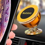 Nextstors Magnetic Phone Car Mount Universal Magnetic Phone Holder for Car 360 Degree Rotation from Dashboard Cell Phone Holder for Car Compatible with All Smartphones (Orange)