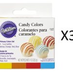 Wilton Bulk Buy Candy Colors 1/4 Ounce 4 pack Yellow/Orange/Red/Blue W1913-1299 (3-Pack)