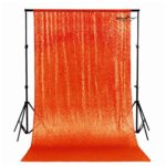 PHOTOBOOTH Backdrop Best Choice 4FTx7FT Orange Sequin backdrops, Wedding backdrops, Party Decoration, Sequin Curtains, Sequin Photo Booth Backdrop