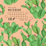 Graph Paper Notebook – Centimeter Grids: A4 Composition Book Quad Ruled 1 cm Squares for Math / Kids Handwriting Workbook | Watercolor Cactus Design Orange