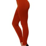 Conceited Fleece Lined Leggings for Women in 20 Colors – Reg & Plus Size – Rust Orange – L/XL (12-20)
