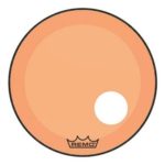 Remo Powerstroke P3 Colortone Orange Bass Drumhead, 22″, 5″ Offset Hole