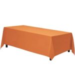 Gee Di Moda Polyester Rectangle Tablecloth – Orange 70″ x 120″ Rectangle