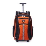 LBYMYB Travel Bag Backpack Business Large Capacity Bag Trolley Bag Computer Bag Youth School Backpack Luggage Travel Bag Roller Backpack (Color : Orange, Size : 58x24x37cm)