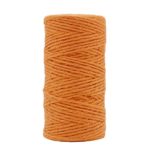 Tenn Well Jute Twine String, 335 Feet 2mm Jute Rope Gift Twine Packing String for Craft Projects, Wrapping, Gardening Applications (Orange)